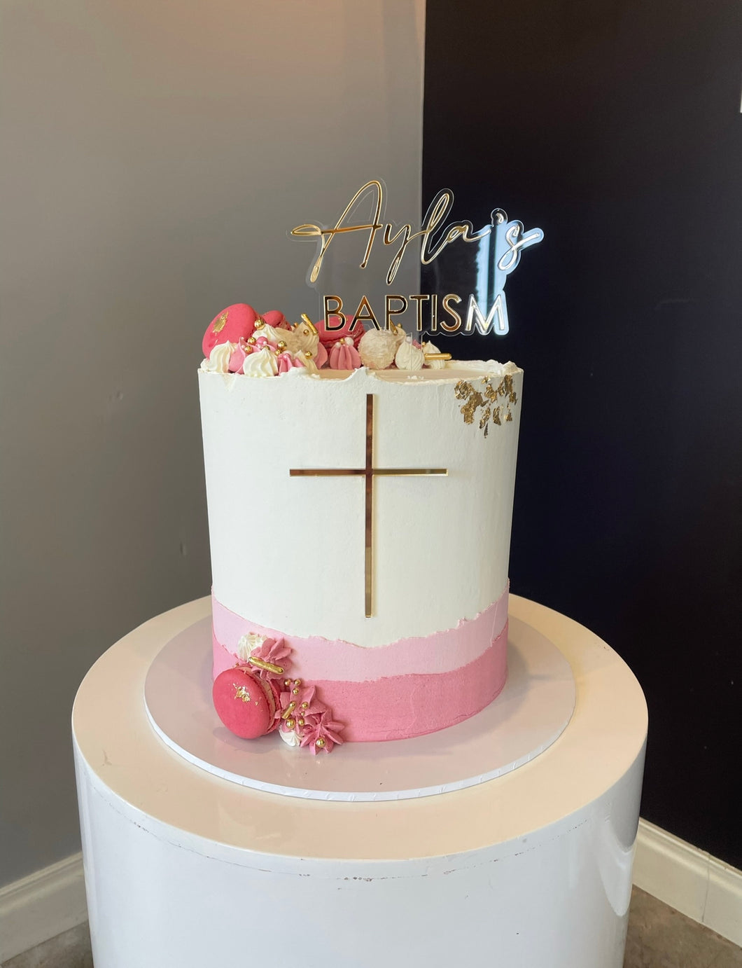 BAPTISM CAKE TOPPER