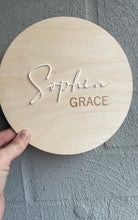 Load image into Gallery viewer, ACRYLIC &amp; ENGRAVED PLYWOOD NAME PLAQUE
