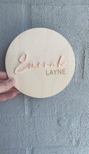 Load image into Gallery viewer, ACRYLIC &amp; ENGRAVED PLYWOOD NAME PLAQUE
