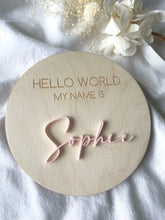 Load image into Gallery viewer, HELLO WORLD | PERSONALISED PLAQUE
