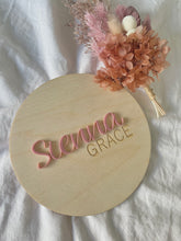 Load image into Gallery viewer, ACRYLIC &amp; ENGRAVED PLYWOOD NAME PLAQUE
