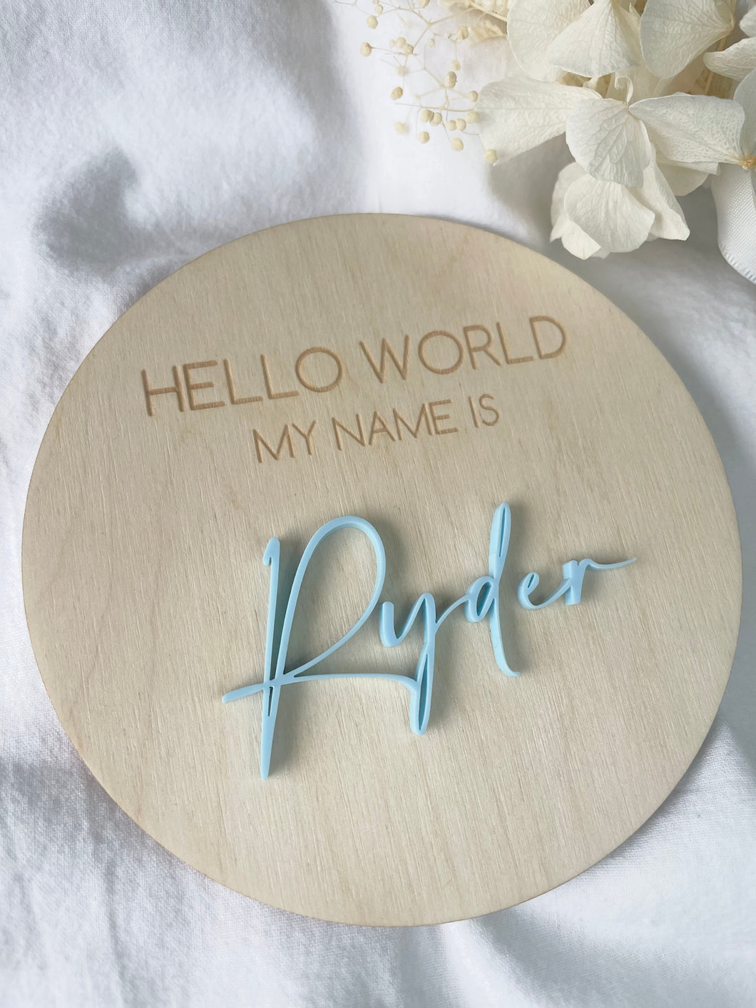 HELLO WORLD | PERSONALISED PLAQUE