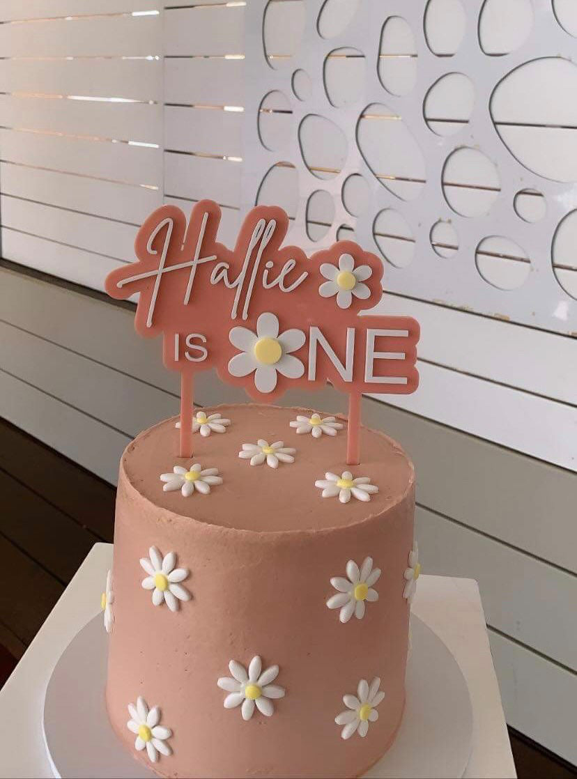 DAISY CAKE TOPPER/1ST BIRTHDAY TOPPER